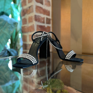 GIUSEPPE ZANOTTI Black Suede Stud Sandals SZ 40 (US 10)