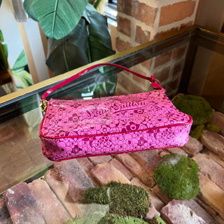 LOUIS VUITTON Pochette Accessories Limited Edition Pink Leather Cosmic Blossom Shoulder Bag
