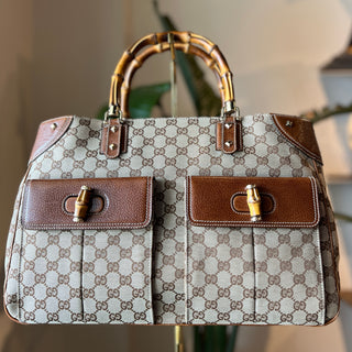 GUCCI GG Canvas Top Handle Bag