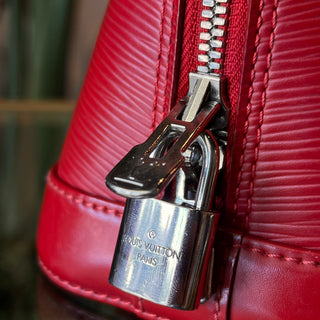 LOUIS VUITTON Red Epi Leather Alma BB
