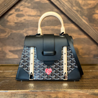 GOYARD Saigon PM Goyardine Canvas Clamecy Cowhide Top Handle