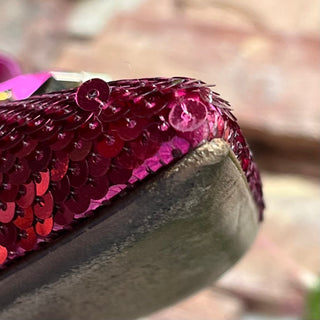 VALENTINO Pink Leather Rockstud Sequin Heels SZ 41 (US 11)