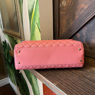 CHANEL Pink Caviar Leather Top Handle