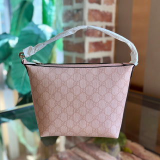 GUCCI Pink GG Supreme Super Mini Ophidia Shoulder Bag