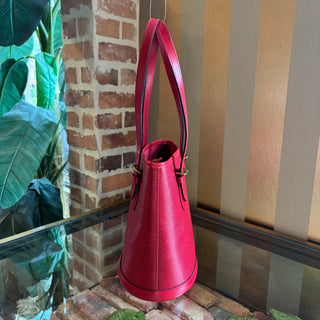 LOUIS VUITTON Vintage Red Epi Leather Bucket Bag