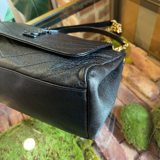 SAINT LAURENT Nolita Black Grain De Poudre Shoulder Bag