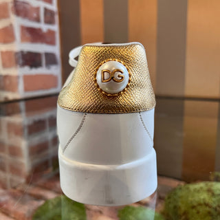 DOLCE & GABBANA White Leather Portofino Low Top Sneakers SZ 39.5 (US 9.5)