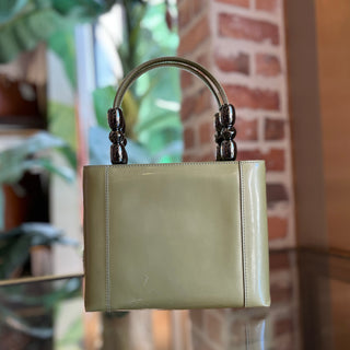 CHRISTIAN DIOR Malice Green Vintage Patent Leather Tote