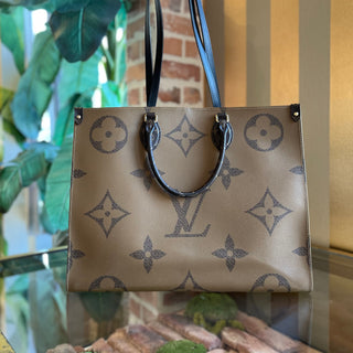 LOUIS VUITTON OnTheGo GM Brown Giant Reverse Monogram Tote Bag