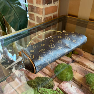 LOUIS VUITTON Eva Brown Monogram Canvas Clutch Bag