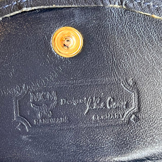 MCM Kisslock Small White Black Vintage Wallet