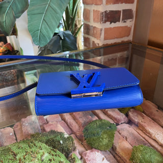 LOUIS VUITTON Louise PM Blue Epi Leather Shoulder Bag