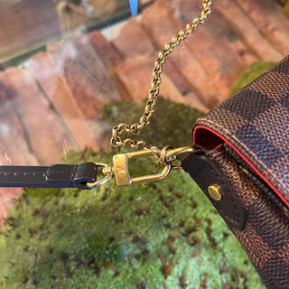 LOUIS VUITTON Favorite PM Damier Ebene Canvas Crossbody Bag