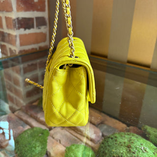 CHANEL Yellow Pearl Crush Mini Crossbody