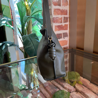 LOEWE Flamenco Medium Khaki Nappa Calfskin Leather Crossbody