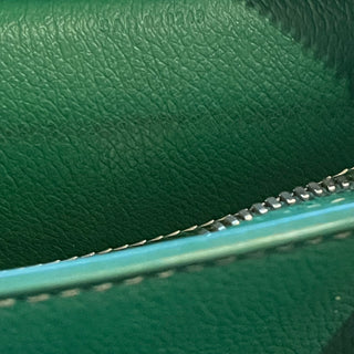 GOYARD Hirondelle Half Moon Green Goyardine Canvas Chevroches Calfskin Crossbody