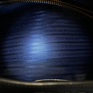 PRADA Black Monochrome Saffiano Leather Tote