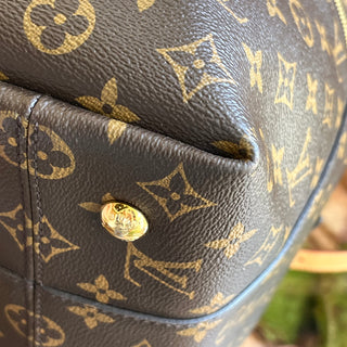 LOUIS VUITTON Melie Brown Monogram Hobo Canvas