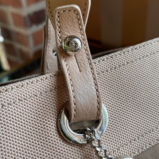 CHANEL Paris Biarritz Large Gold Metallic Coated Canvas Tote Bag ADI1184