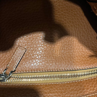 VALENTINO GARAVANI Messenger Brown Pebbled Calfskin Crossbody Bag