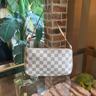 LOUIS VUITTON Pochette Accessories Damier Azur Shoulder Bag