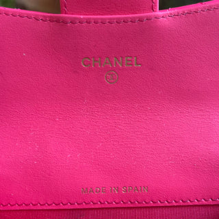 CHANEL Pink Patent Leather Wallet