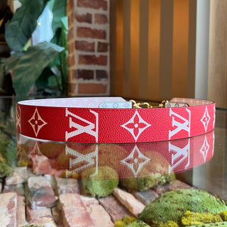 LOUIS VUITTON Bandouliere Strap Pink Red Giant Monogram Canvas Strap