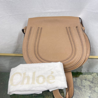 CHLOE Tan Marcie Medium Shoulder Bag