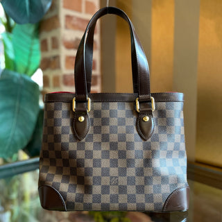 LOUIS VUITTON Hampstead PM Brown Damier Ebene Canvas Tote Bag