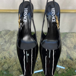 VERSACE 95' SlingBack Pumps 85mm Black SZ36