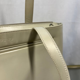 LOEWE Leather Off- White Top Handle