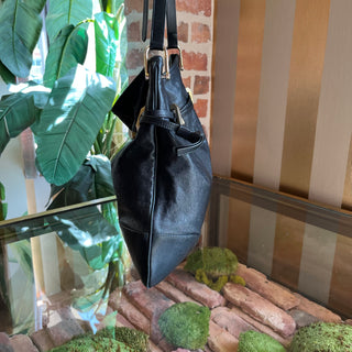 GUCCI Horsebit 1955 Messenger Black Leather Crossbody Bag