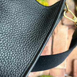 HERMES Evelyne TPM Black Togo Shoulder Bag