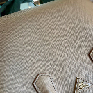 PRADA Beige Saffiano Leather Tote
