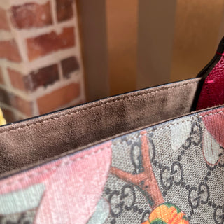 GUCCI GG Supreme Tian Red Coated Canvas Tote