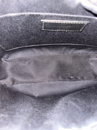 SAINT LAURENT Lou Black Calfskin Matelasse Monogram Crossbody Bag