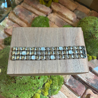 DAVID YURMAN Multi-Stone Chiclet 3 Row Bracelet