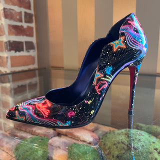 LOUBOUTIN Hot Chick Starlight Patent Leather Pumps SZ 35 (US 5)
