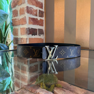 LOUIS VUITTON Reversible Monogram Noir Coated Canvas Belt SZ 85/34