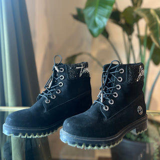 JIMMY CHOO x TIMBERLAND Crystal Utility Boots SZ 7