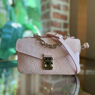 LOUIS VUITTON Pochette Metis East West Pink Empriente Leather Shoulder Bag