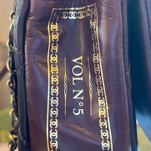 CHANEL Burgundy Hot Stamping Calfskin Tale Of Salzburg Flap Bag