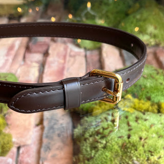 LOUIS VUITTON Brown Leather Adjustable Strap