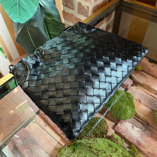 BOTTEGA VENETA Black Intrecciato Shoulder Bag