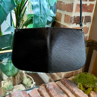 LOUIS VUITTON Vintage Demi-Lune Black Epi Leather Shoulder Bag