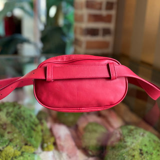 BOTTEGA VENETA Red Nappa Intrecciato Belt Bag