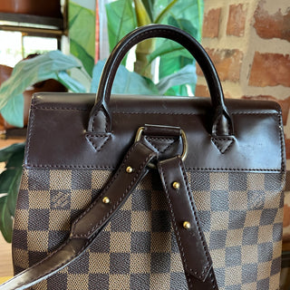 LOUIS VUITTON Soho Brown Damier Ebene Canvas Backpack