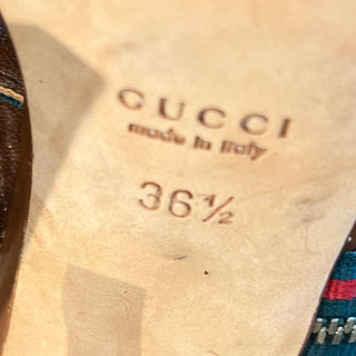 GUCCI  Zip Web Lifford Platform Sandals 36.5