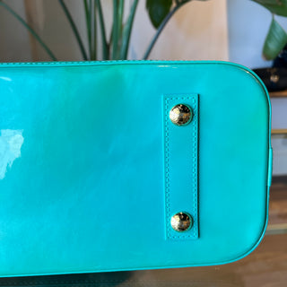 LOUIS VUITTON Monogram Vernis Alma Turquoise PM