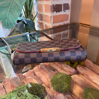 LOUIS VUITTON Favorite PM Damier Ebene Canvas Crossbody Bag